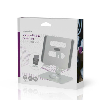 TSTND210SI Tablet standaard | standaard | draai- en kantelbaar | zilver Verpakking foto