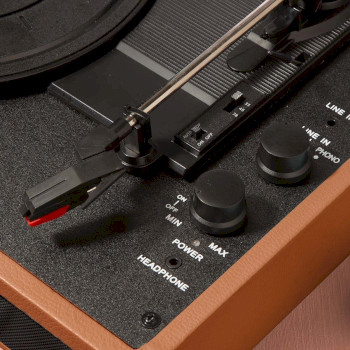 TT-10BN Koffer platenspeler met 2 ingebouwde speakers bruin Product foto