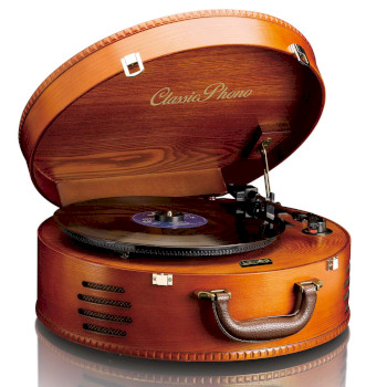 TT-34 Retro platenspeler met 2 ingebouwde luidsprekers bruin Product foto