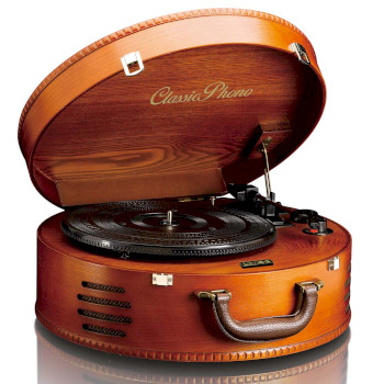 TT-34 Retro platenspeler met 2 ingebouwde luidsprekers bruin Product foto