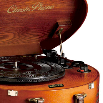 TT-34 Retro platenspeler met 2 ingebouwde luidsprekers bruin Product foto
