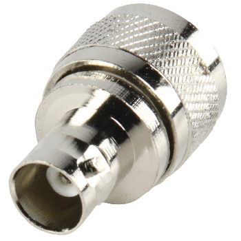 UHF-303 Antenne adapter pl259 male - bnc female zilver