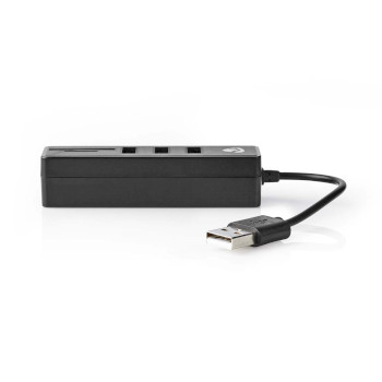 UHUBCU2340BK Usb-hub | usb-a male | usb-a female | 3 poort(en) | usb gevoed | sd & microsd / 3x usb Product foto