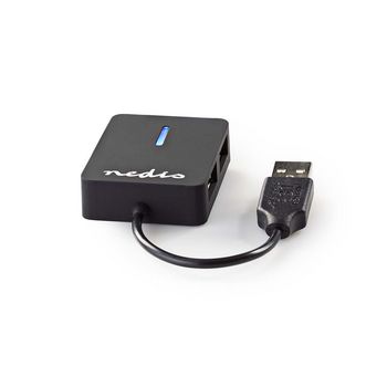 UHUBU2410BK Usb-hub | usb-a male | 4x usb a female | 4-poorts poort(en) | usb 2.0 | usb gevoed Product foto