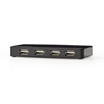 UHUBU2730BK Usb-hub | usb-a male | usb-a female | 7-poorts poort(en) | usb 2.0 | netvoeding / usb gevoed | 7x us Product foto