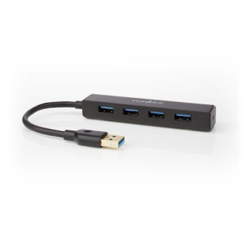 UHUBU3410BK Usb-hub | usb-a male | usb-a female | 4-poorts poort(en) | usb 3.2 gen 1 | usb gevoed | 4x usb Product foto