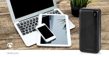 UPBK65W30000BK Powerbank | 32000 mah | 2.4 / 3.0 / 3.25 a | outputs: 2 | output: 1x usb-a / 1x usb-c™ | input Product foto