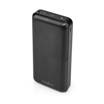 UPBKPD20000BK Powerbank | 20000 mah | 1.5 / 2.0 / 3.0 a | outputs: 2 | output: 1x usb-a / 1x usb-c™ | inputs Product foto