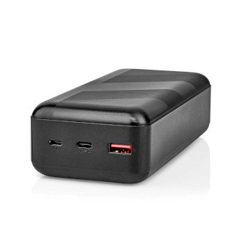 UPBKPD30000BK Powerbank | 30000 mah | 1.5 / 2.0 / 3.0 a | outputs: 2 | output: 1x usb-a / 1x usb-c™ | inputs Product foto