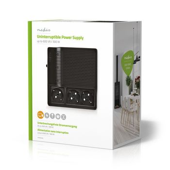 UPSD600VBK Uninterruptible power supply | nominale stroom: 600 va | 300 w | aantal stopcontacten: 3 | bescherme Verpakking foto