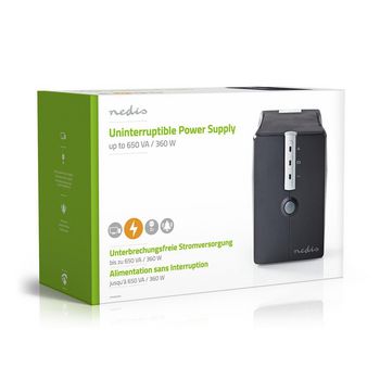 UPSD650VBK Uninterruptible power supply | nominale stroom: 650 va | 360 w | aantal stopcontacten: 2 | bescherme Verpakking foto