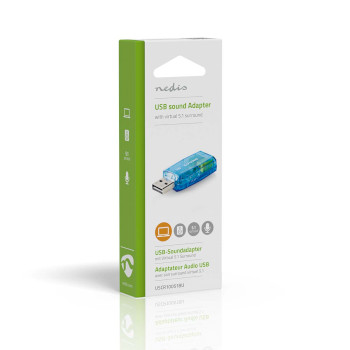 USCR10051BU Geluidskaart | 5.1 | usb 2.0 | microfoonaansluiting: 1x 3.5 mm | headset-aansluiting: 3.5 mm male Verpakking foto