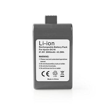 V2AHDY21V602 Stofzuigeraccu | geschikt voor: dyson dc16 | li-ion | 21.6 v dc | 2000 mah | 43.2 wh Product foto