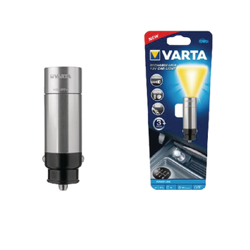 VARTA-17683 Oplaadbare zaklamp aluminium / zwart