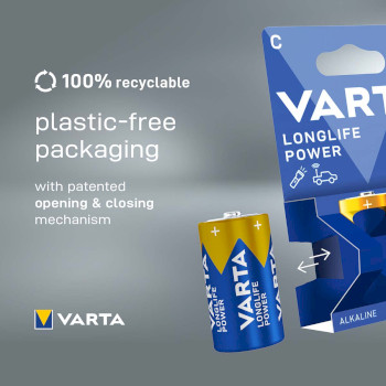 VARTA-4914/2C Alkaline batterij c 1.5 v high energy 2-blister Product foto