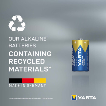 VARTA-4914/2C Alkaline batterij c 1.5 v high energy 2-blister Product foto