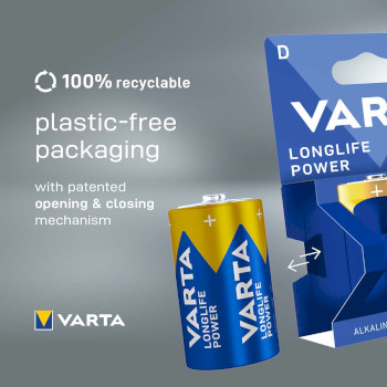 VARTA-4920/2C Alkaline batterij d 1.5 v high energy 2-blister Product foto