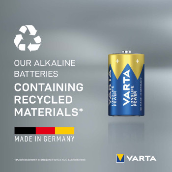 VARTA-4920/2C Alkaline batterij d 1.5 v high energy 2-blister Product foto