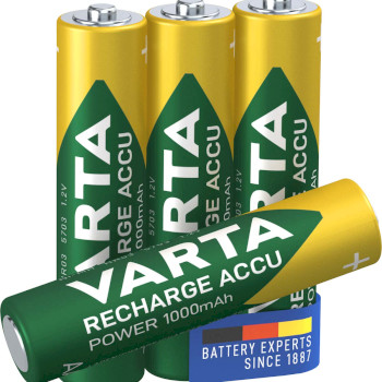 VARTA-5703B/4 Oplaadbare nimh batterij aaa 1.2 v 1000 mah 4-blister Product foto