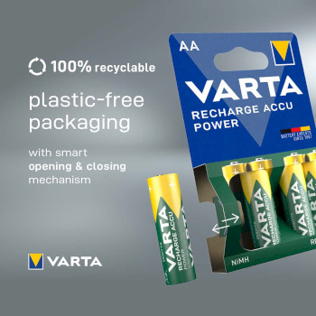 VARTA-5703B/4 Oplaadbare nimh batterij aaa 1.2 v 1000 mah 4-blister Product foto
