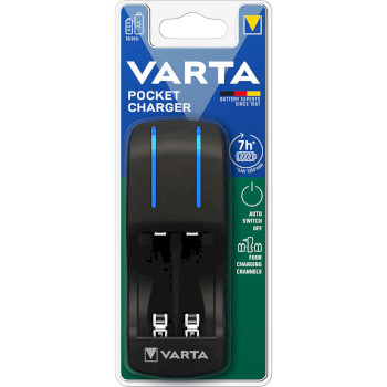 VARTA-57642 Pocket plug-in oplader (voor 2 of 4 aa/aaa)
