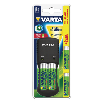VARTA-57662 Pocket charger 4 x aa + 2 x aaa