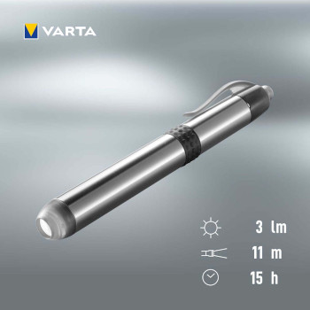 VARTA-LEDPL Led zaklamp 3 lm zilver Product foto