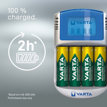 VARTA-POWERLCD Aa/aaa nimh batterij lader 4x aa/hr6 2600 mah Product foto