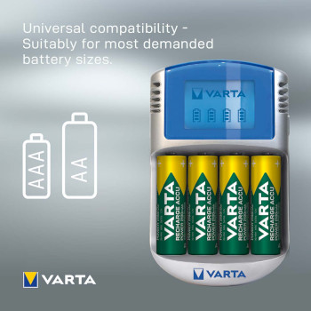 VARTA-POWERLCD Aa/aaa nimh batterij lader 4x aa/hr6 2600 mah Product foto