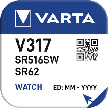 VARTA-V317 Zilveroxide batterij sr62 1.55 v 8 mah 1-pack Product foto
