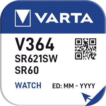 VARTA-V364 Zilveroxide batterij sr60 1.55 v 16 mah 1-pack Product foto