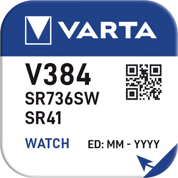 VARTA-V384 Zilveroxide batterij sr41 1.55 v 38 mah 1-pack Product foto