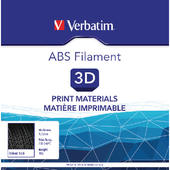 VB-55010 Filament abs 1.75 mm 1 kg zwart Verpakking foto