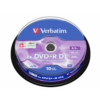 VB-DPD55S1 Dvd+r dl 8x 8.5gb 10 pack ops spindel mat zilver