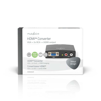 VCON3454AT Hdmi™-converter | vga female / 2x rca female | hdmi™ output | 1-weg | 1080p | 1.65 gbps   foto