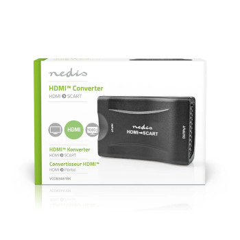 VCON3461BK Hdmi™-converter | hdmi™ input | scart female | 1-weg | 1080p | 1.2 gbps | abs | zwart  foto