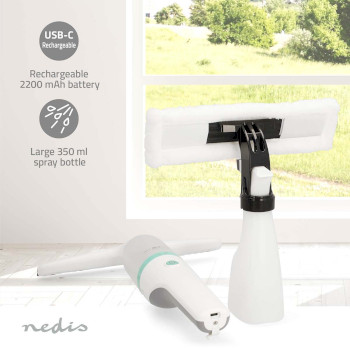 VCWI230WT Electrische ruitenreiniger | 12 w | 1200 pa | inhoud reservoir vuil water: 60 ml | afneembare vuilwa Product foto