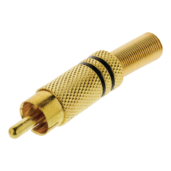 VGAP24900B Connector rca male goud/zwart