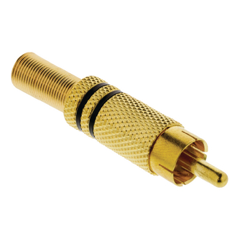 VGAP24900B Connector rca male goud/zwart Product foto