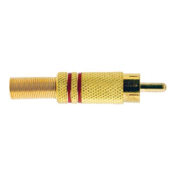 VGAP24900R Connector rca male goud/rood Product foto