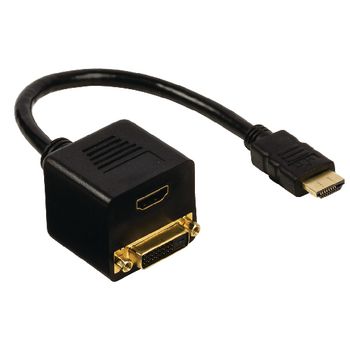 VGCP34951B02 High speed hdmi kabel met ethernet hdmi-connector - dvi-d 24+1-pins female + hdmi female 0.20 m zwar