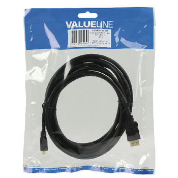 VGVP34700B30 High speed hdmi kabel met ethernet hdmi-connector - hdmi micro-connector male 3.00 m zwart Verpakking foto