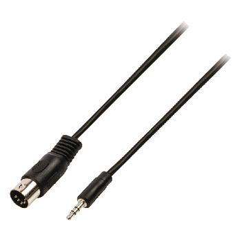 VLAP20100B20 Stereo audiokabel 5-pins din male - 3.5 mm male 2.00 m zwart