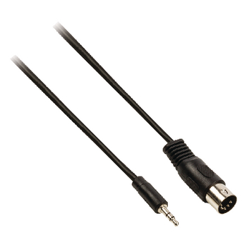 VLAP20100B20 Stereo audiokabel 5-pins din male - 3.5 mm male 2.00 m zwart Product foto