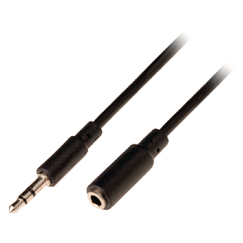 VLAP22050B20 Stereo audio verlengkabel 3.5 mm male - 3.5 mm female 2.00 m zwart