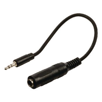 VLAP22550B02 Stereo audiokabel 3.5 mm male - 6.35 mm female 0.20 m zwart