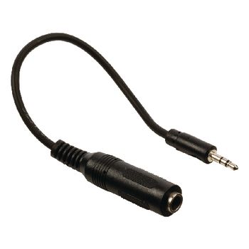 VLAP22550B02 Stereo audiokabel 3.5 mm male - 6.35 mm female 0.20 m zwart Product foto