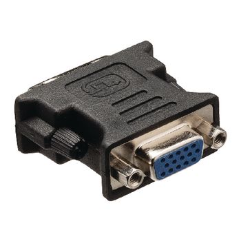 VLCB32900B Dvi-adapter dvi-i 24+5-pins male - vga female 15-pins zwart In gebruik foto