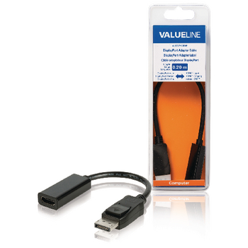 VLCB37150B02 Displayport kabel displayport male - hdmi male 0.20 m zwart