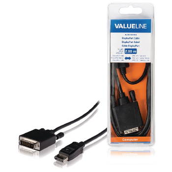 VLCB37200B20 Displayport kabel displayport male - dvi-d 24+1-pins male 2.00 m zwart